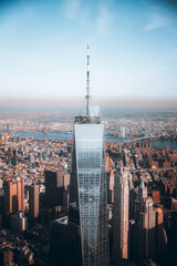 New world trade center seen up close from the air