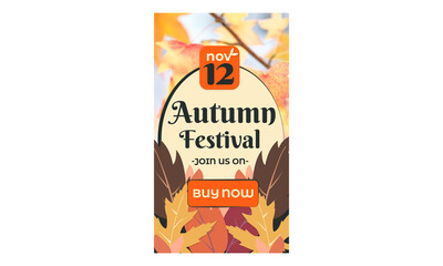 Autumn Festival Social Media Instagram Story