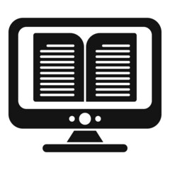 Ebook icon simple vector. Digital education