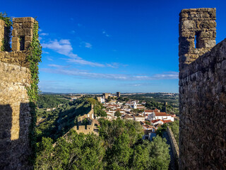 walled medieval city of Óbidos in portugal