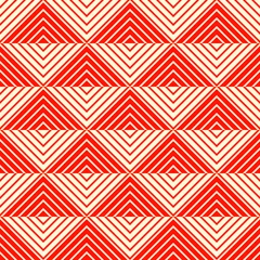 Stickers pour porte Rouge Modèle sans couture à chevrons rayés, illustration vectorielle.