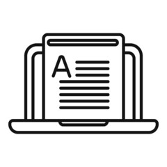 Internet ebook icon outline vector. Digital knowledge