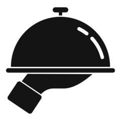 Restaurant tray icon simple vector. Food dinner