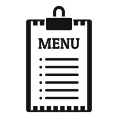 Restaurant menu clipboard icon simple vector. Food dish