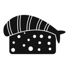 Rice salmon icon simple vector. Sushi japanese