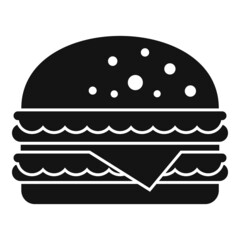 Burger icon simple vector. Bun sandwich