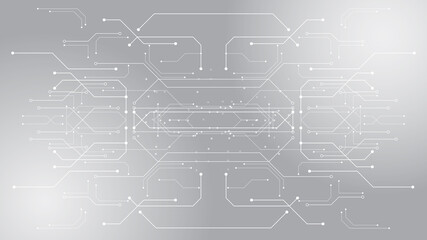 Grey white Abstract technology background, Hi tech digital connect, communication, high technology concept, science, technology background