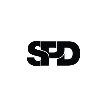 SPD letter monogram logo design vector