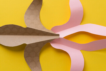 paper shape (fleur-de-lis) or a stylized lily