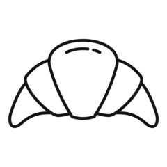 Croissant icon outline vector. Bread bakery