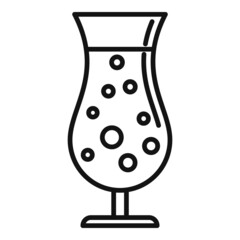 Beach cocktail icon outline vector. Food cafe