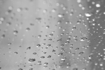 rain on windshield