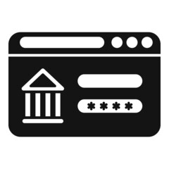 Web banking icon simple vector. Payment service