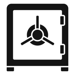 Money safe icon simple vector. Finance payment