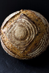 A Single Whole Sourdough Loaf