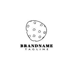 easter egg cartoon logo template icon design black simple vector illustration