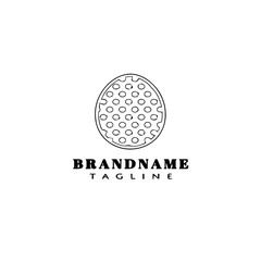 easter egg cartoon logo template icon design black simple vector illustration