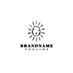 sun logo icon design template vector illustration