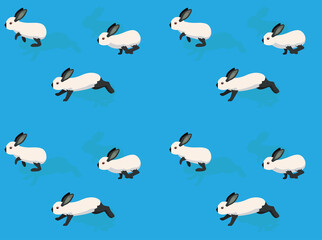 Fototapeta premium Rabbit Cartoon Californian Seamless Wallpaper Background