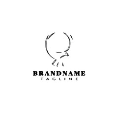 eagle logo cartoon icon design template black isolated vector