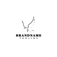 eagle logo cartoon icon design template black isolated vector