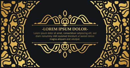 Luxury calligraphy ornament frame line design