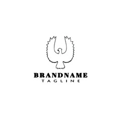 Obraz premium eagle logo cartoon icon design template black isolated vector