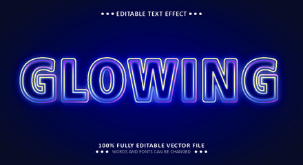 Glowing Neon 3d Text Style - Editable Text Effect