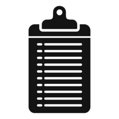 Clipboard report icon simple vector. Document paper