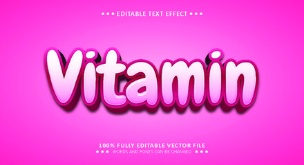 Vitamin 3d Text Style - Editable Text Effect