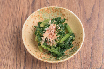 京の伝統野菜　畑菜の辛子和え