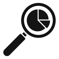 Search data chart icon simple vector. File market