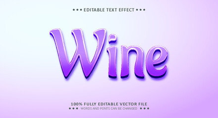 Wine 3d Text Style - Editable Text Effect