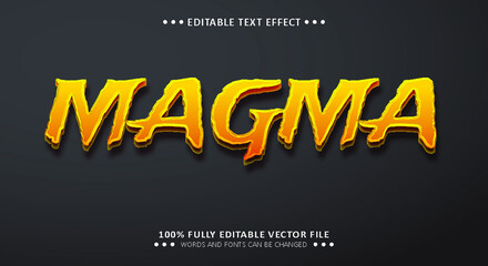 Magma 3d Text Style - Editable Text Effect