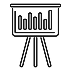 Report plan icon outline vector. Business analysis