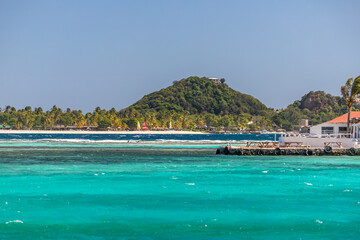 Saint Vincent and the Grenadines, Union Island, Palm Island view