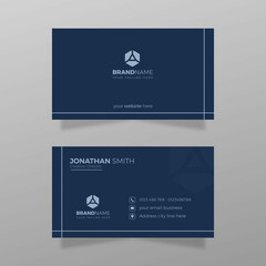 Clean advertising design company business card
