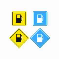gas station signage, gas station icon, vector art.