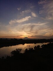 sunrise in the mountains