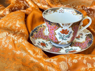 coffee cup with a cloth