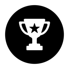 trophy award icon vector