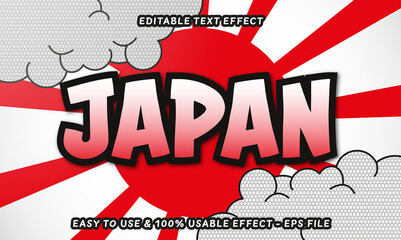editable japan vector text effect with modern style design