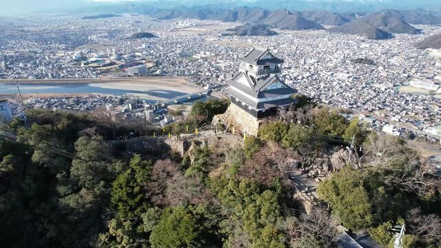 岐阜城ドローン空撮映像