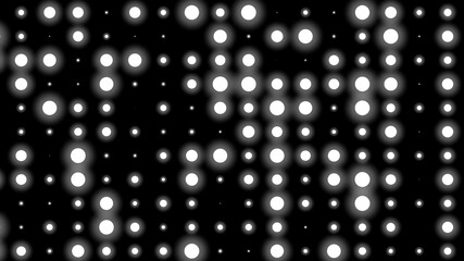 Dot white black pattern gradient texture background. Abstract  technology big data digital background. 3d rendering.