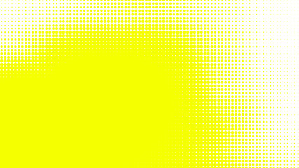Dots halftone white yellow color pattern gradient texture with technology digital background. Dots pop art comics with summer background.