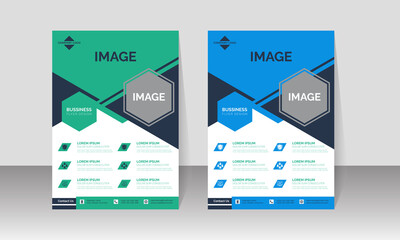 New Corporate Business Flyer Design, Travel Brochure Design, Real State A4 Template, Vector Illustration with Images
