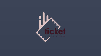 Simple and Unique Ticket Logo Design Concept with Dual Meanings Logo