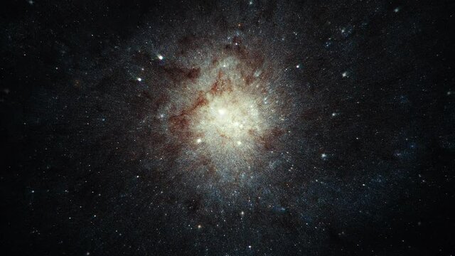 Space Flight outer space exploration travel to Nebula galaxy  Cloud. 4K 3D loop space exploration to he Small Magnificent starburst galaxy M82 . Furnished by NASA imag
