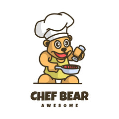 Illustration vector graphic of Chef Bear, good for logo design