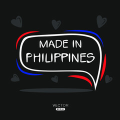 Fototapeta premium Made in Philippines, vector illustration.